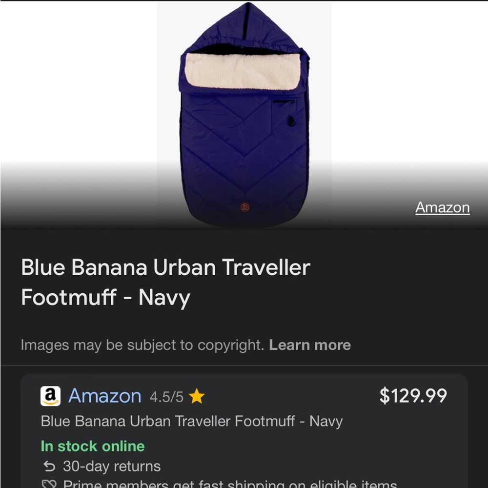 Orange- Blue Banana Urban Traveller Footmuff - One Size